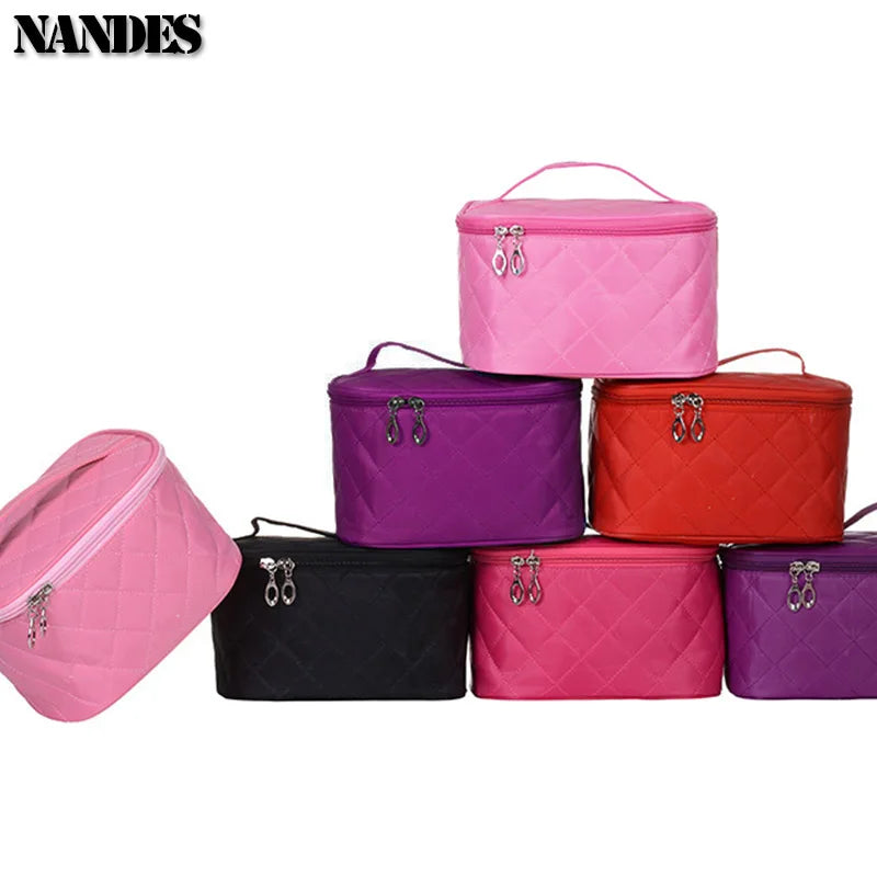 Cosmetic Box Female Quilted Professional Multifunctional Large Capacity Storage Travel Toiletry Waterproof Handbag Make Up Women