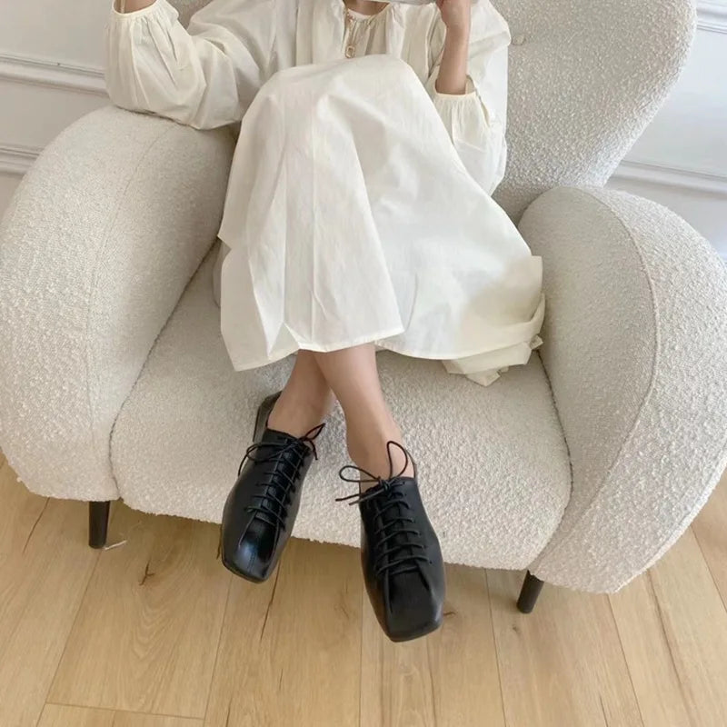 Women's Sneakers Summer Shoes Woman-shoes New Casual Roses PU Lace-Up Low Rubber Basic Cross-tied Leisure Spring Square