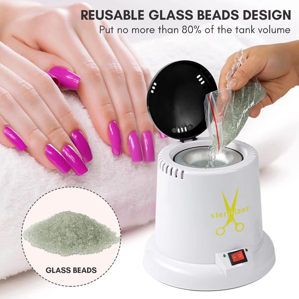 Esterilizador de herramientas para uñas para máquina de esterilización de herramientas de metal para arte de uñas, suministradores de esterilizadores de alta temperatura para salón de manicura