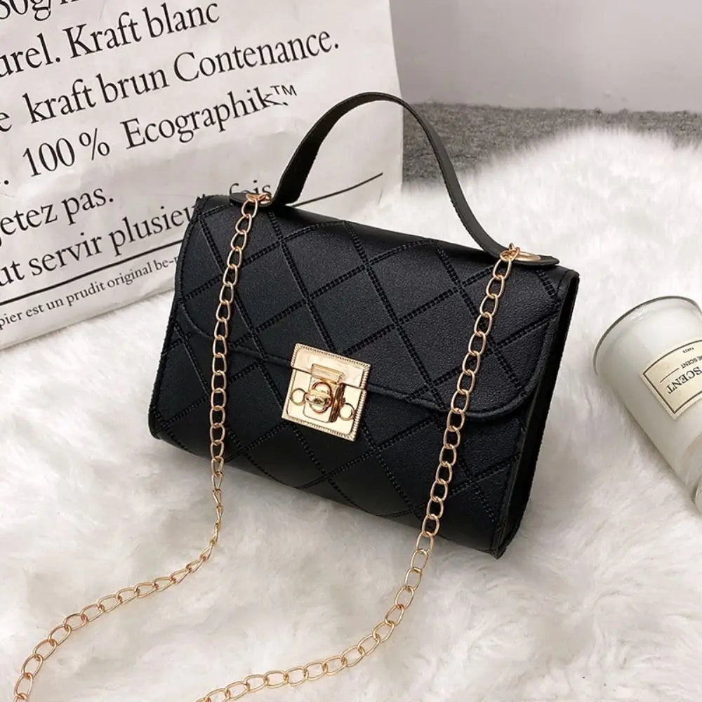 Bolso de hombro minimalista de piel sintética con cadena, bolso de mano de gran capacidad para axila, bolso de hombro individual, bolsos tipo tote, bolso bandolera para mujer