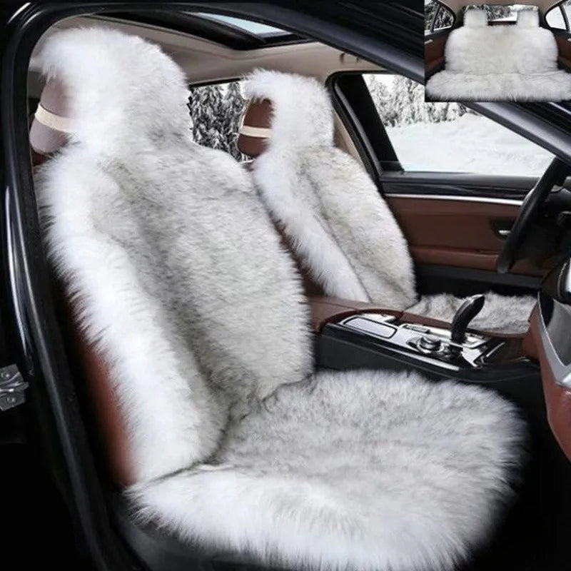 Plush Faux Sheepskin Car Seat Cover