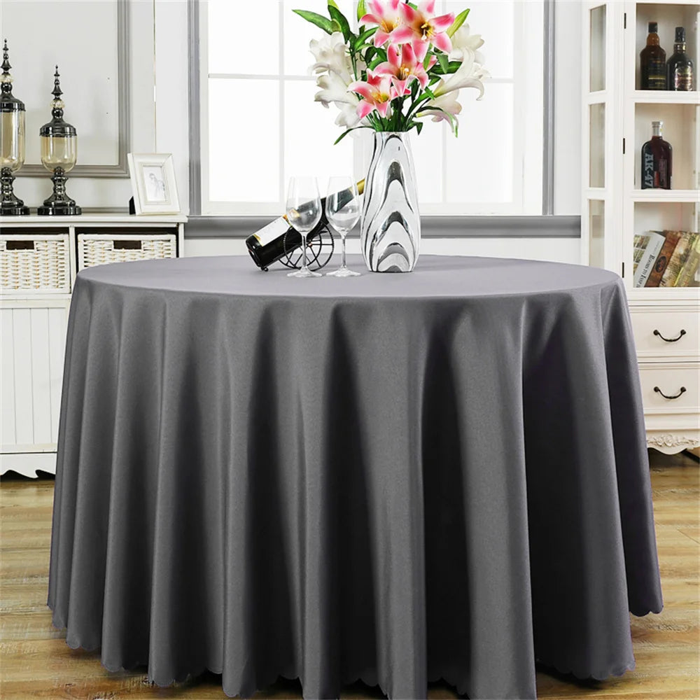 1Pcs. Solid Color Tablecloth, Round Tablecloth, 300cm Diameter, Tablecloth, Restaurant Tablecloth, Hotel Tablecloth, Hotel Tablecloth