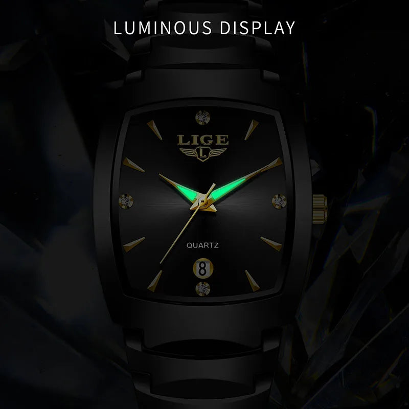 LIGE NEW Women Watches Business Luxury Ladies Fashion Quartz Watch Simple Stainless Steel Clock Watch for Women Relogio Feminino