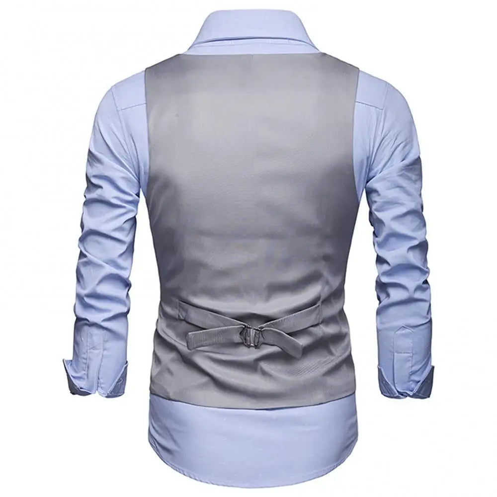 Chalecos de vestir para hombre, entallados, chaleco de traje para hombre, chaleco masculino, chaleco sin mangas casual formal de negocios, chaleco hombre
