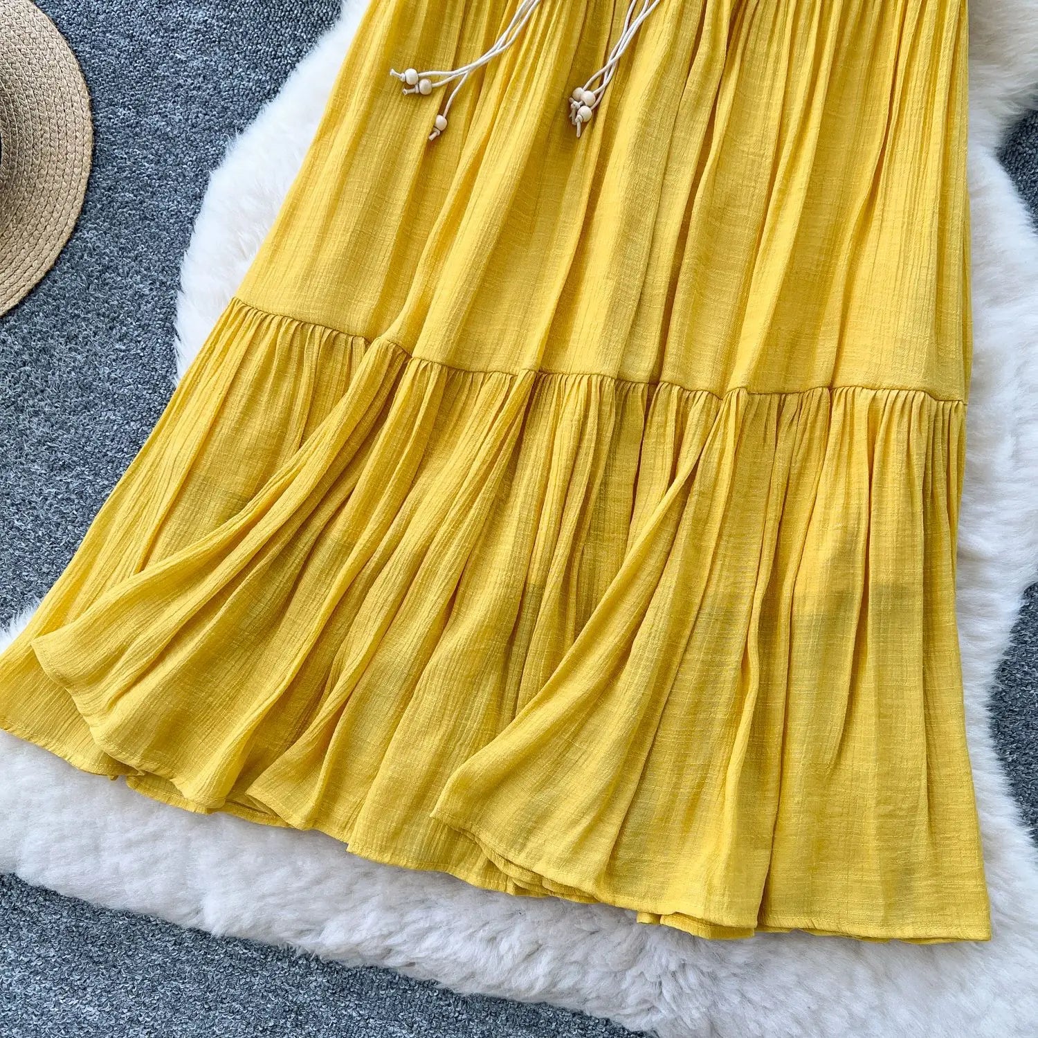 Skirts Women Long Skirt A Line Slim Fit Streetwear High Elastic Waist Elegant Splice Y2k Work Beach Work Casual Summer