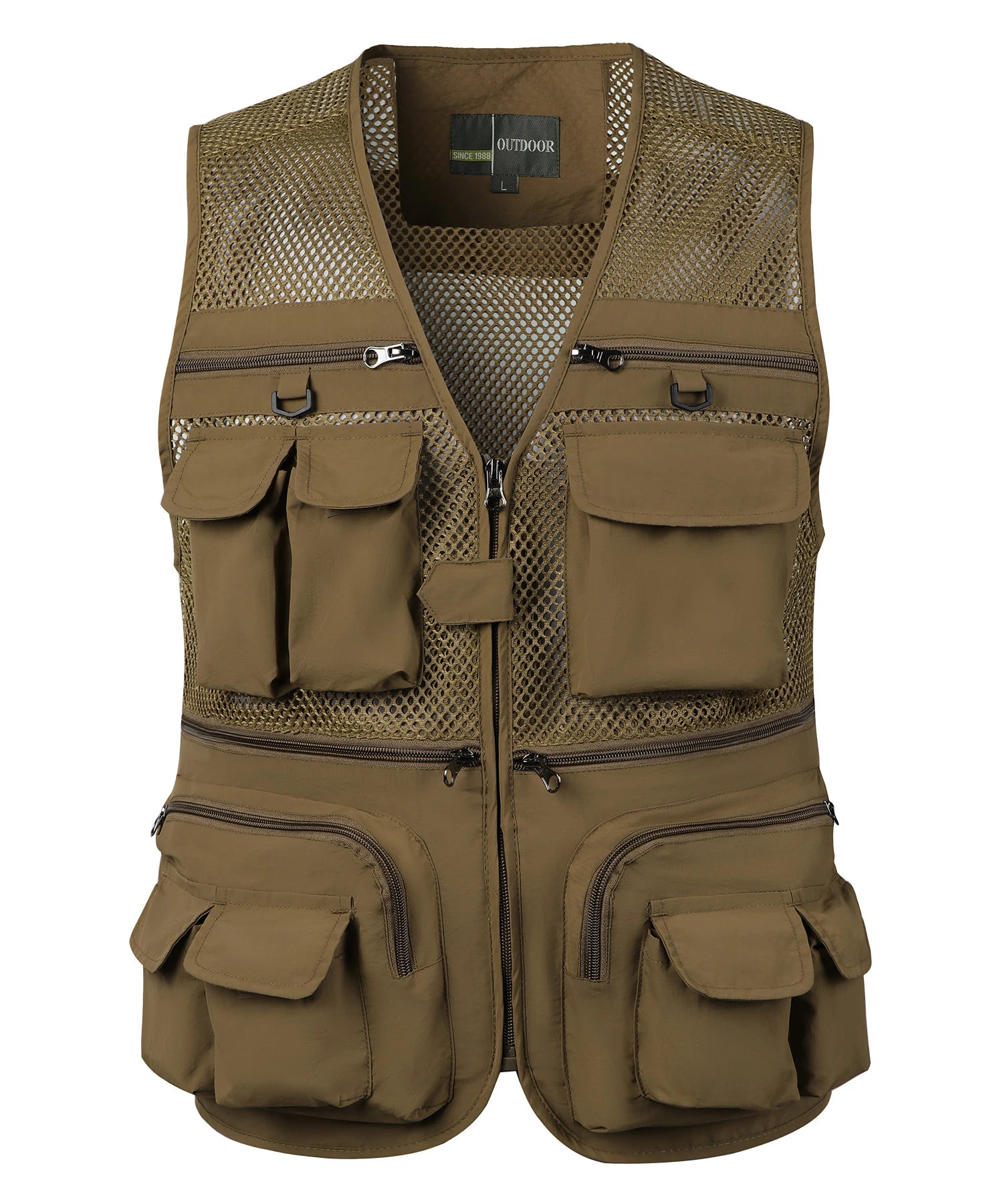Men's Vest Tactical Webbed Gear Coat Summer Photographer Waistcoat Tool Many Pocket Mesh Work Sleeveless Jacket Male