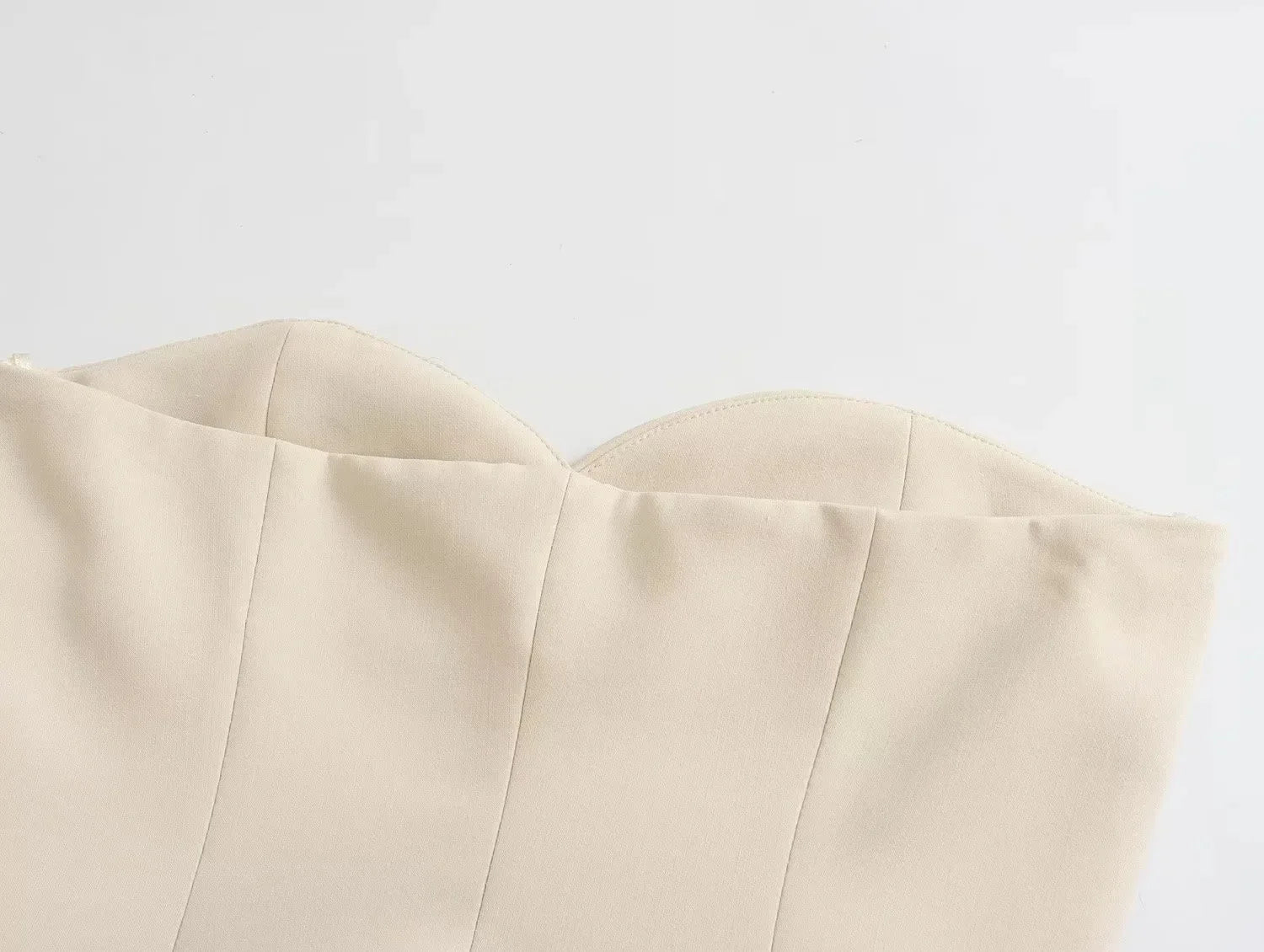 Traje de pantalón elegante sólido para mujer, tops sin tirantes sexy con botones delanteros + conjunto de pantalón con aberturas laterales, moda urbana femenina