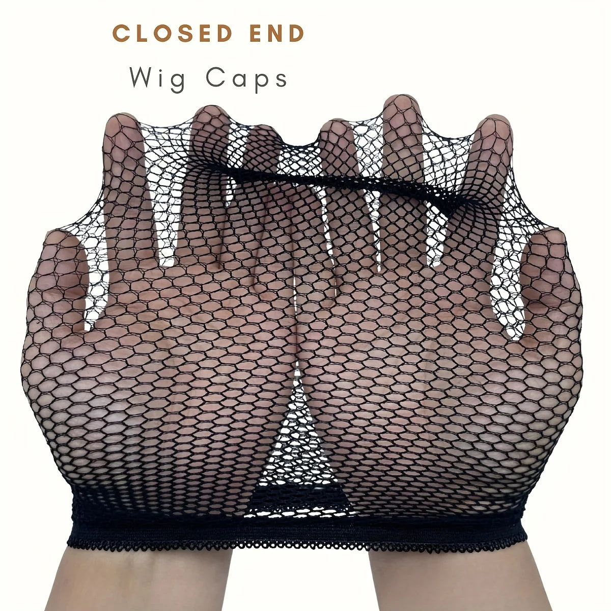 Mesh Wig Caps, 4-Pack Elastic High Strength Durable, Unisex Adult Closed Wig Net Black Set