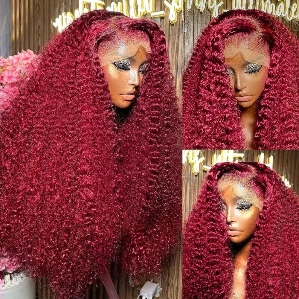Burgundy Deep Wave Wig