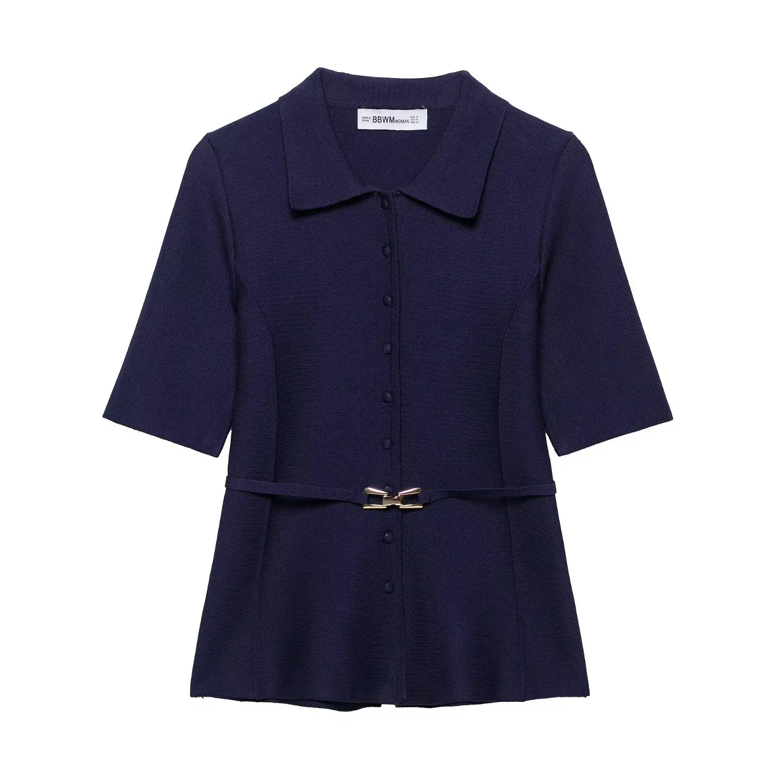 Women's knitted mid-length skirt suit 2-piece set new fashion belted cardigan jacket women's office commuting casual suit female