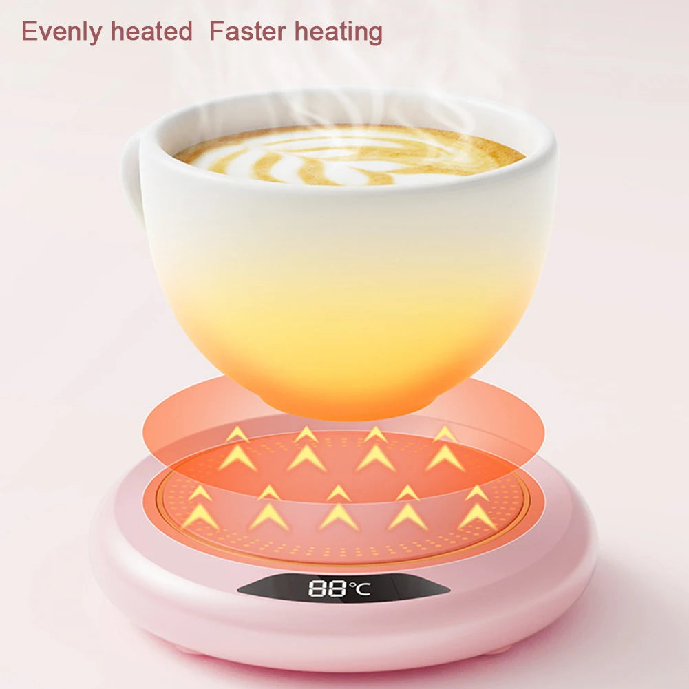 Calentador de tazas USB, posavasos calefactor para tazas de café, 3 ajustes de temperatura, placa térmica termostática, almohadilla térmica para leche, té, agua, calentador de tazas