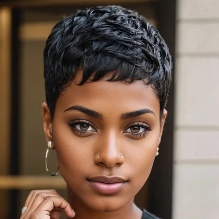 Curly Pixie Wig
