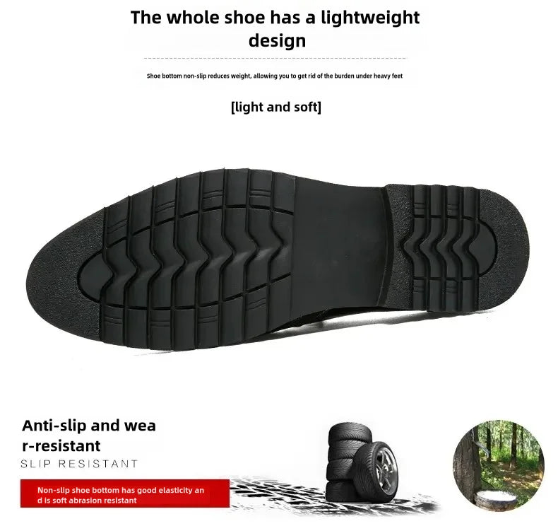 Zapatos Formales de Hombre de Moda, Mocasines Ligeros para Exteriores, Zapatos de Cuero con Suela Gruesa Resistentes al Desgaste, Negro, Dorado y Plateado, Tallas 38-48