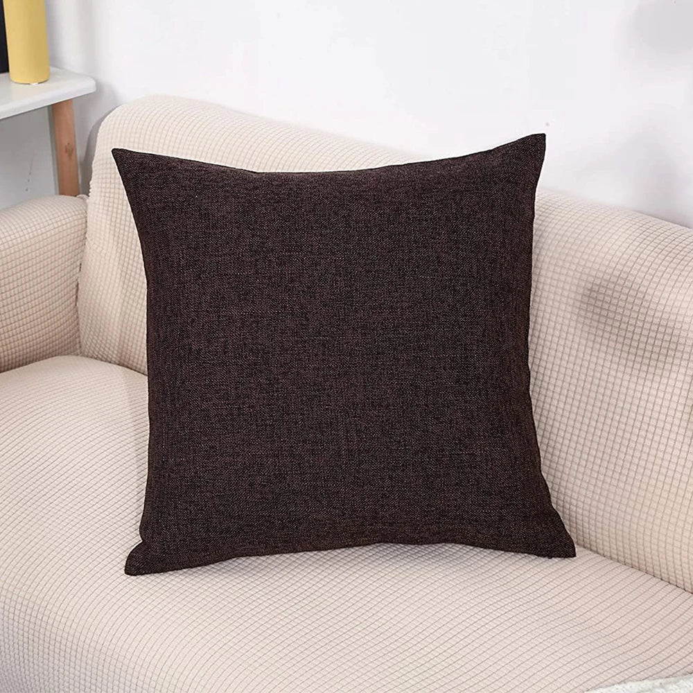 Funda de cojín Funda de almohada Funda de lino para sofá Salón Exterior 45*45cm Decoración del hogar