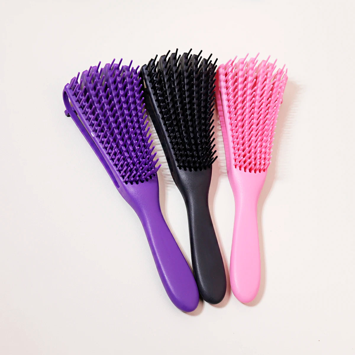 Scalp Massage Brush Winding To Sag Hair Brush Anti-static Wet Curl Hair Brush Salon Hairdressing Tool Special for Real Hair Wigs