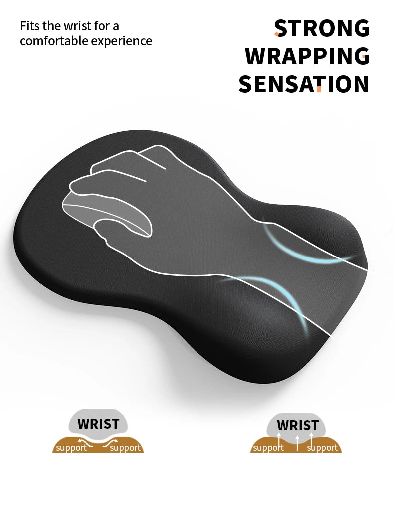 Comfortable Mouse Pad Wrist Rest，Ergonomic Mouse Pad Wrist Support , Relieve Wrist Pain Gel Mouse pad, Laptop, computer, office