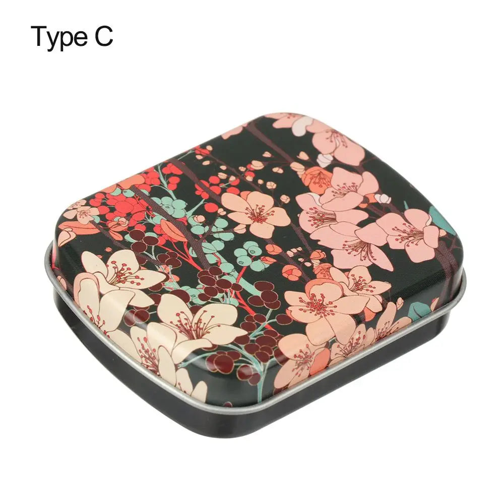 Mini Metal Hinged Tin Box Rectangular Empty Flip Iron Box Candy Tea Container Jewelry Small Storage Case Protable Pill Gift Boxs