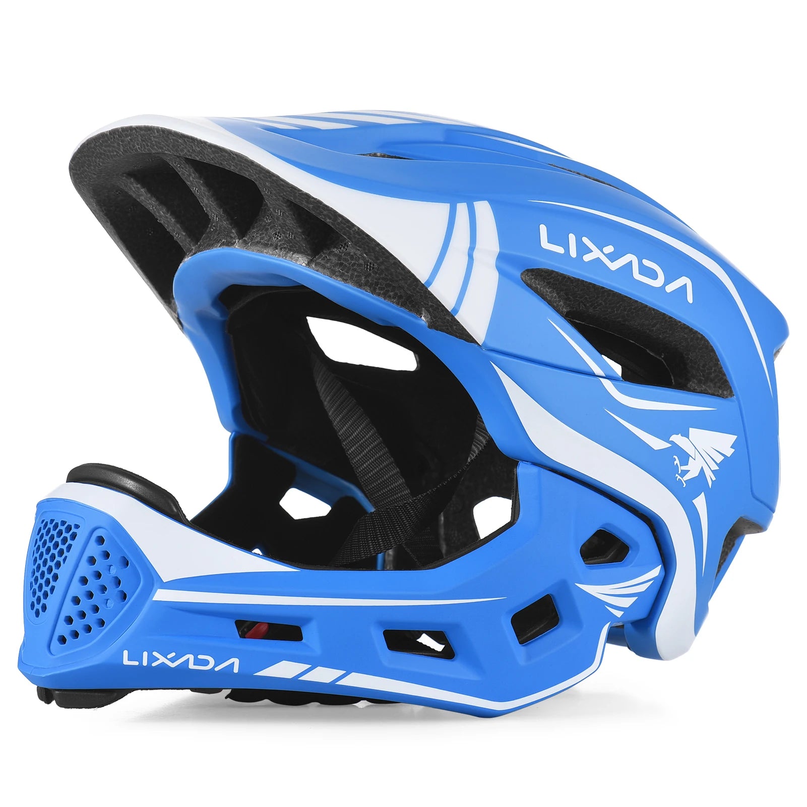 Kids Detachable Full Face Helmet Children Sports Safety Bike Helmet Protective Gear Cycling Skateboarding Roller Skating Scooter