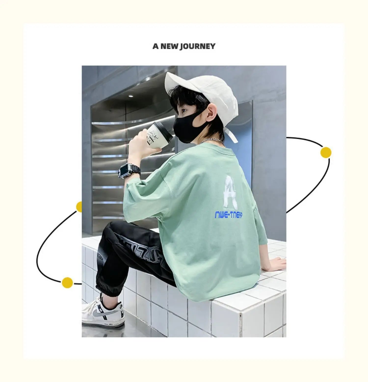 2025 summer Teenager Boys Clothes Casual Kids Tracksuit Child t shirt + Ankle-tied long pant 4 5 6 7 8 9 10 12 11 13 14 Year
