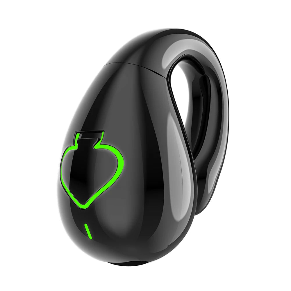 Bone Conduction Wireless Headphones IPX5 Waterproof Single Ear Clip Earphones Bluetooth-Compatible 5.3 Sport Gamer Headset