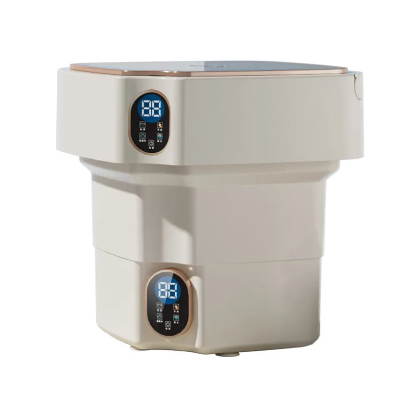 Bærbar, sammenleggbar minivaskemaskin med blålys, smart CNC-steriliseringsvaskemaskin for sovesal