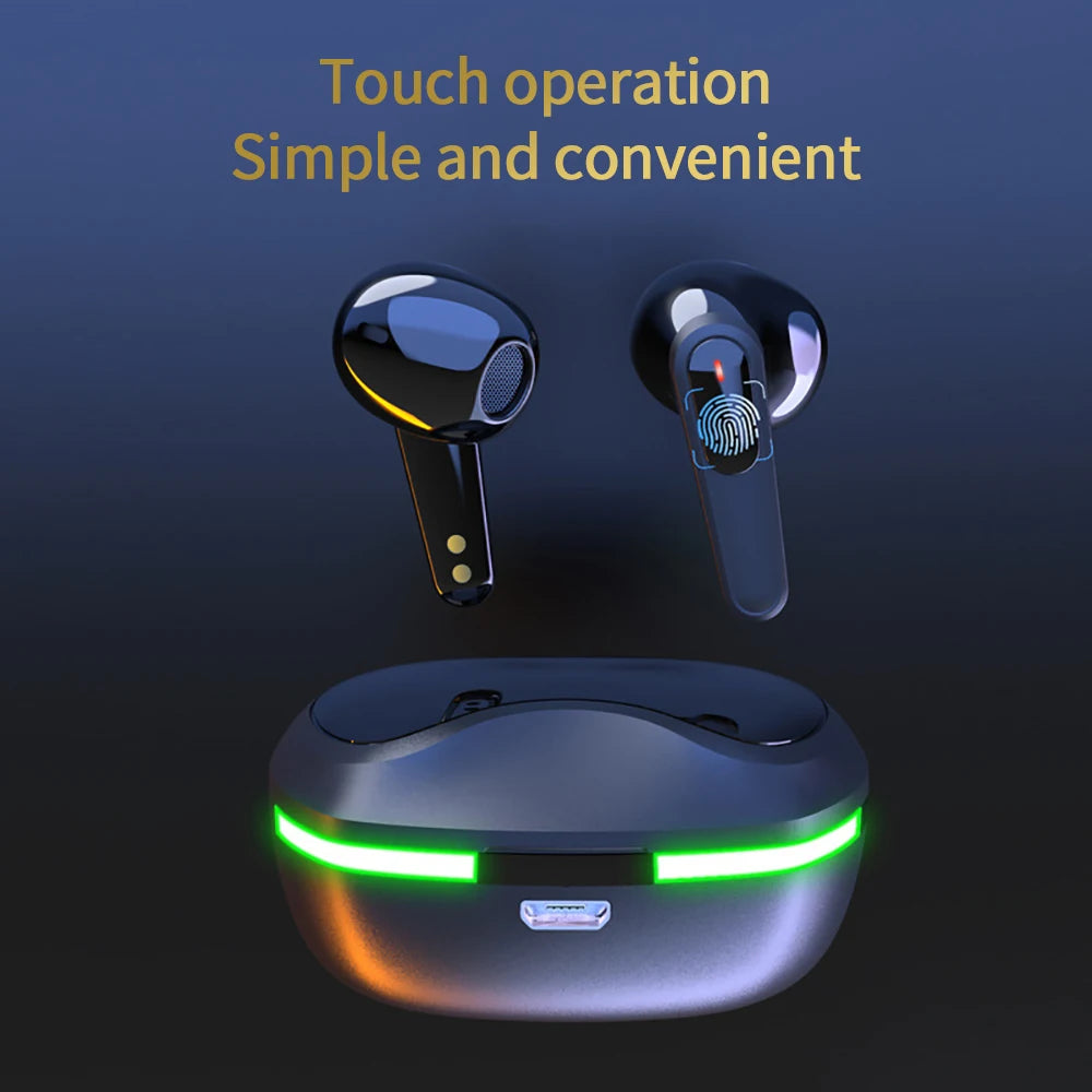 TWS Pro60 Fone Bluetooth 5.0 Earphones Wireless Headphones HiFi Stero Headsets Noise Reduction Sports Earbuds with Mic for Phone