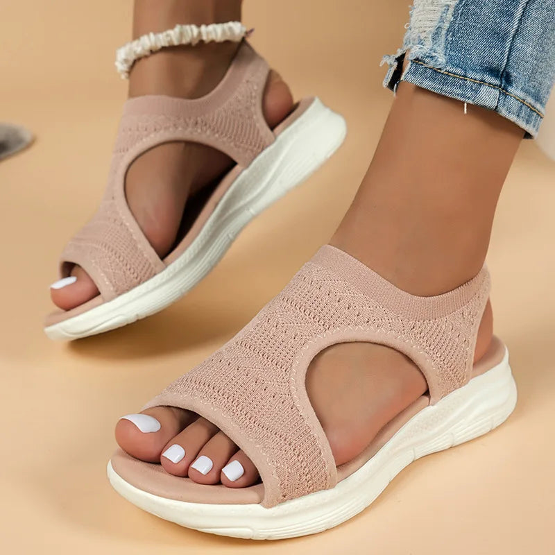 Zapatos de mujer Sandalias deportivas informales de verano cómodas Sandalias de cuña para mujer Sandalias de plataforma para mujer Sandalias romanas Tallas grandes