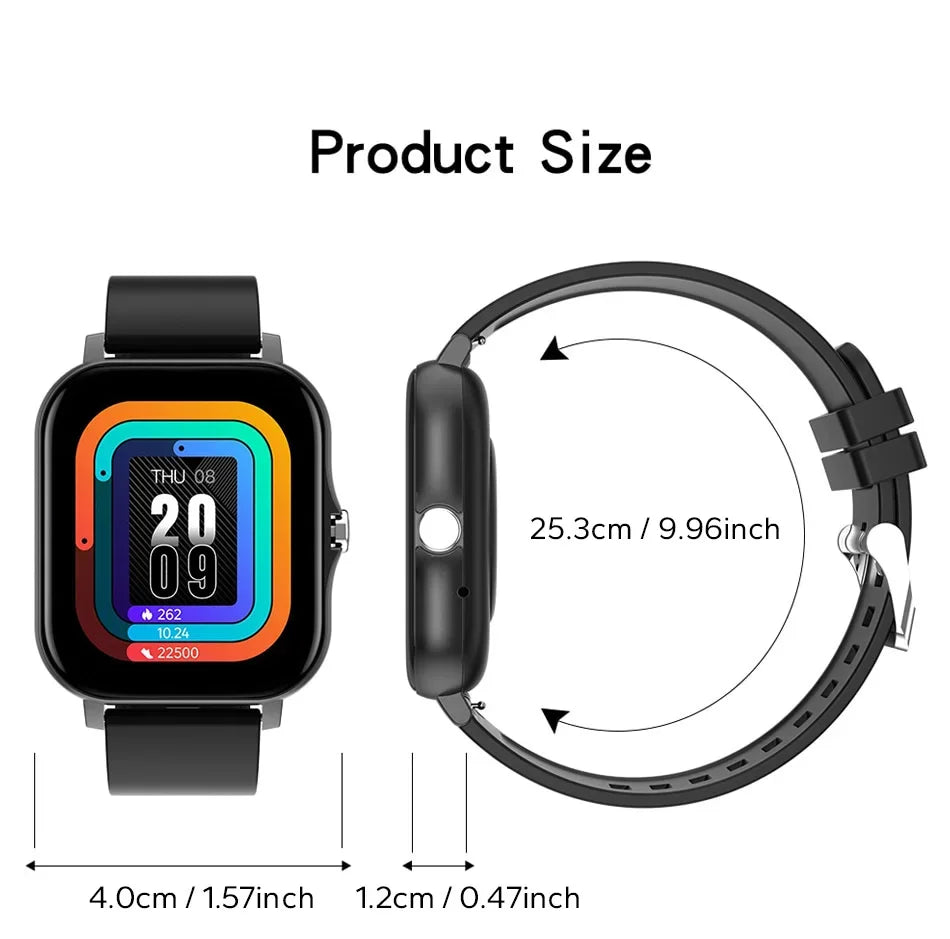Smartwatch para teléfono Android. Pantalla a color de 1,44 pulgadas, táctil, llamada Bluetooth, carga magnética.