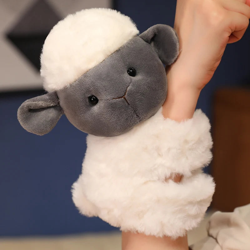 Creative Stuffed Animals Raccoon Fox Husky Cat Monkey Papa Circle Toy Wrapped Around Arm Doll Toys For Kids Birthday Gift