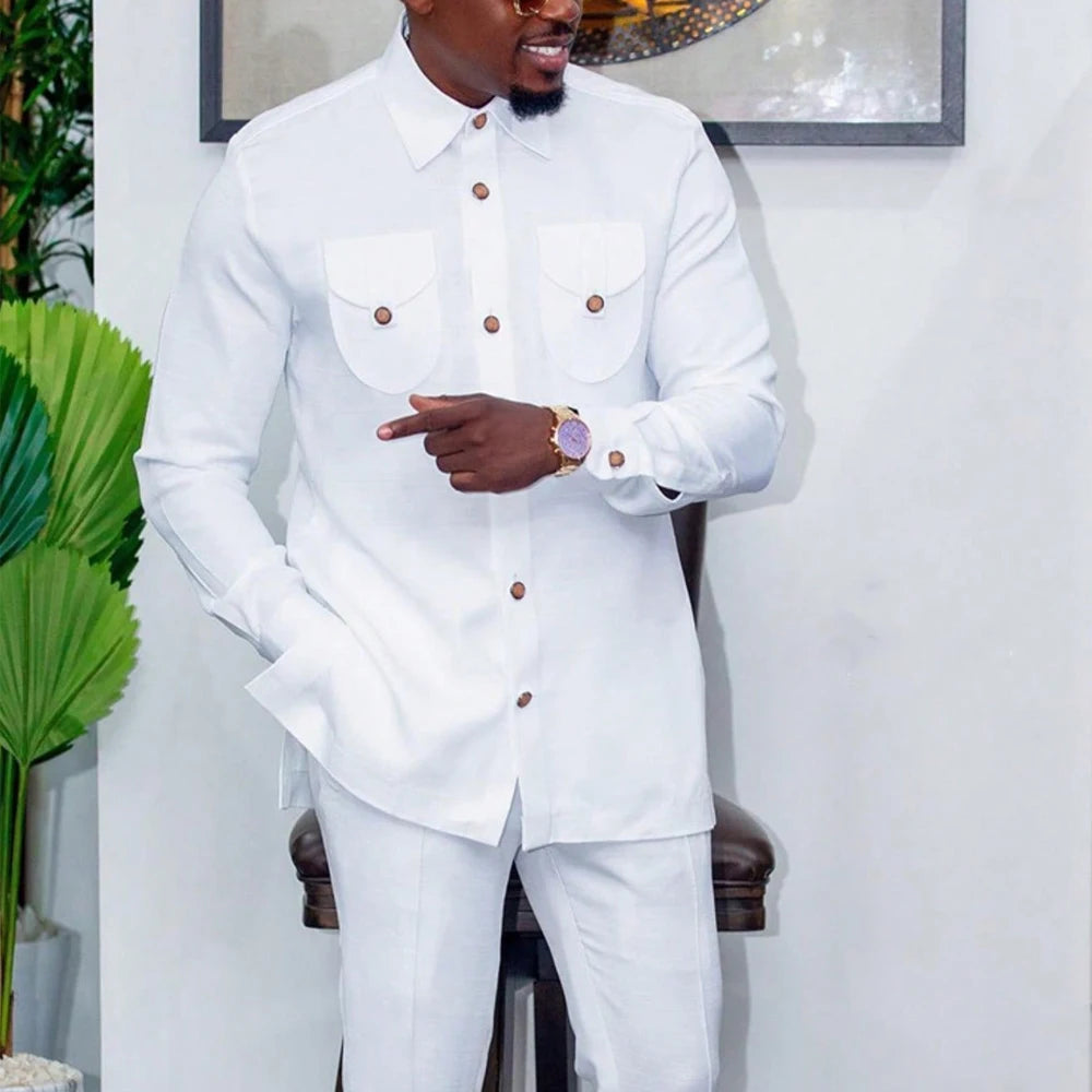 Men's traditional clothing African ethnic style men's suit 2-piece embroidered luxury suit men's casual festival wear Outfits