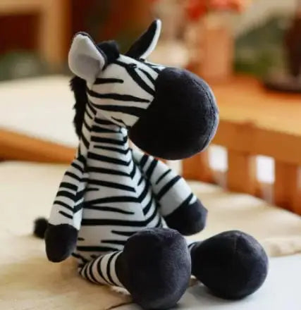Stuffed Plush Animals Toys Soft Dolls Jungle Lion Elephant Tiger Dog Fox Monkey Deer Children Gift Kawaii Baby Kids Hobbie Toys