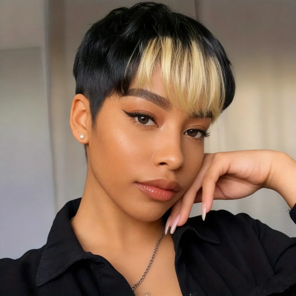 Straight Pixie Cut Human Hair Wig