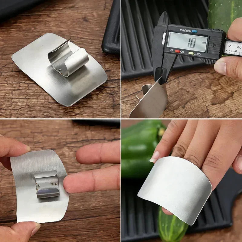 Stainless Steel Finger Guard Finger Hand Cut Hand Protector Knife Cut Finger Protection Kitchen Cooking Knives Tool Accessories