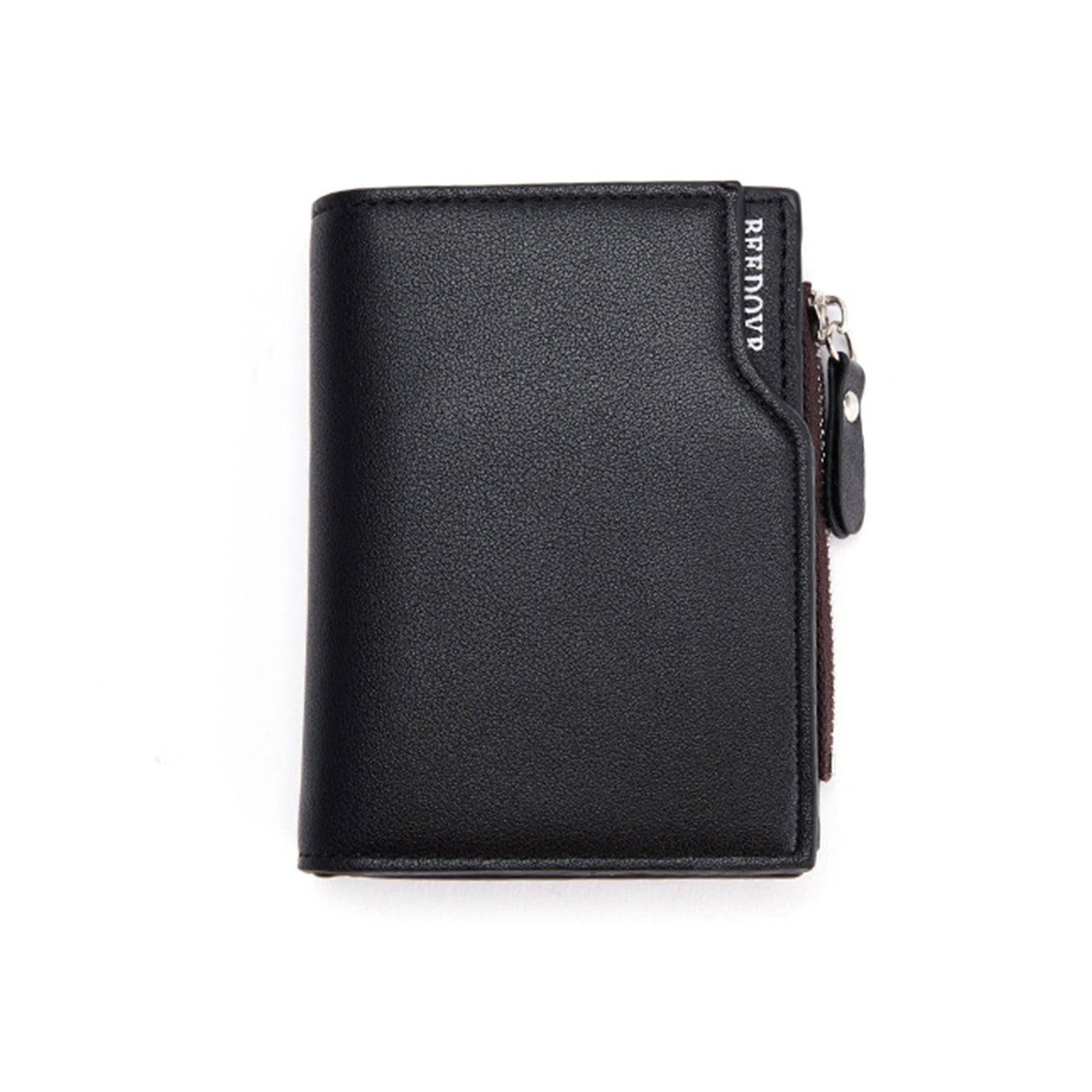 Men Wallet Short PU Male Purse Black Coffee Credit Card Holders with Zipper Men Wallet Money Bag