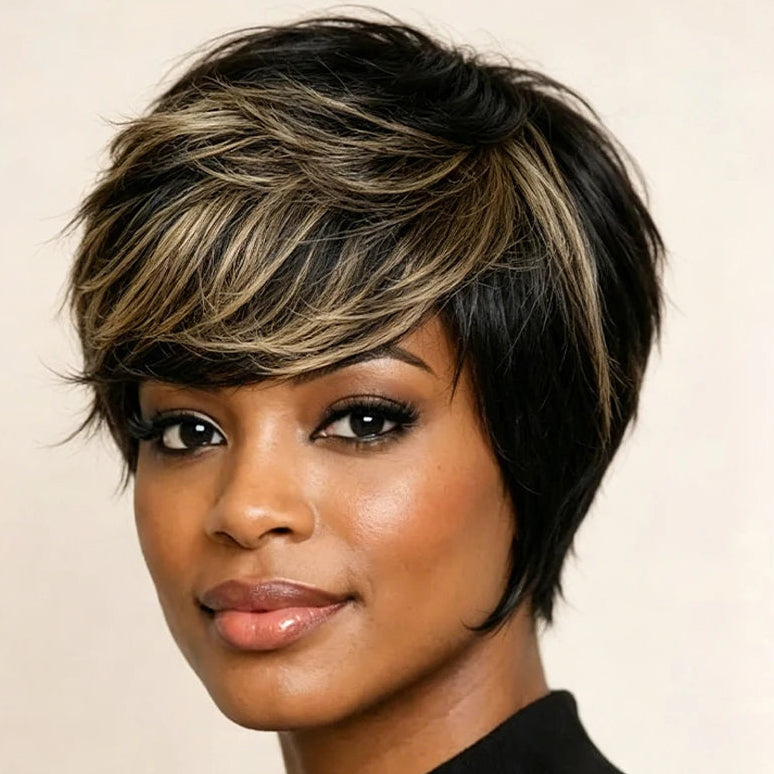 Ombre Blonde Pixie Wig