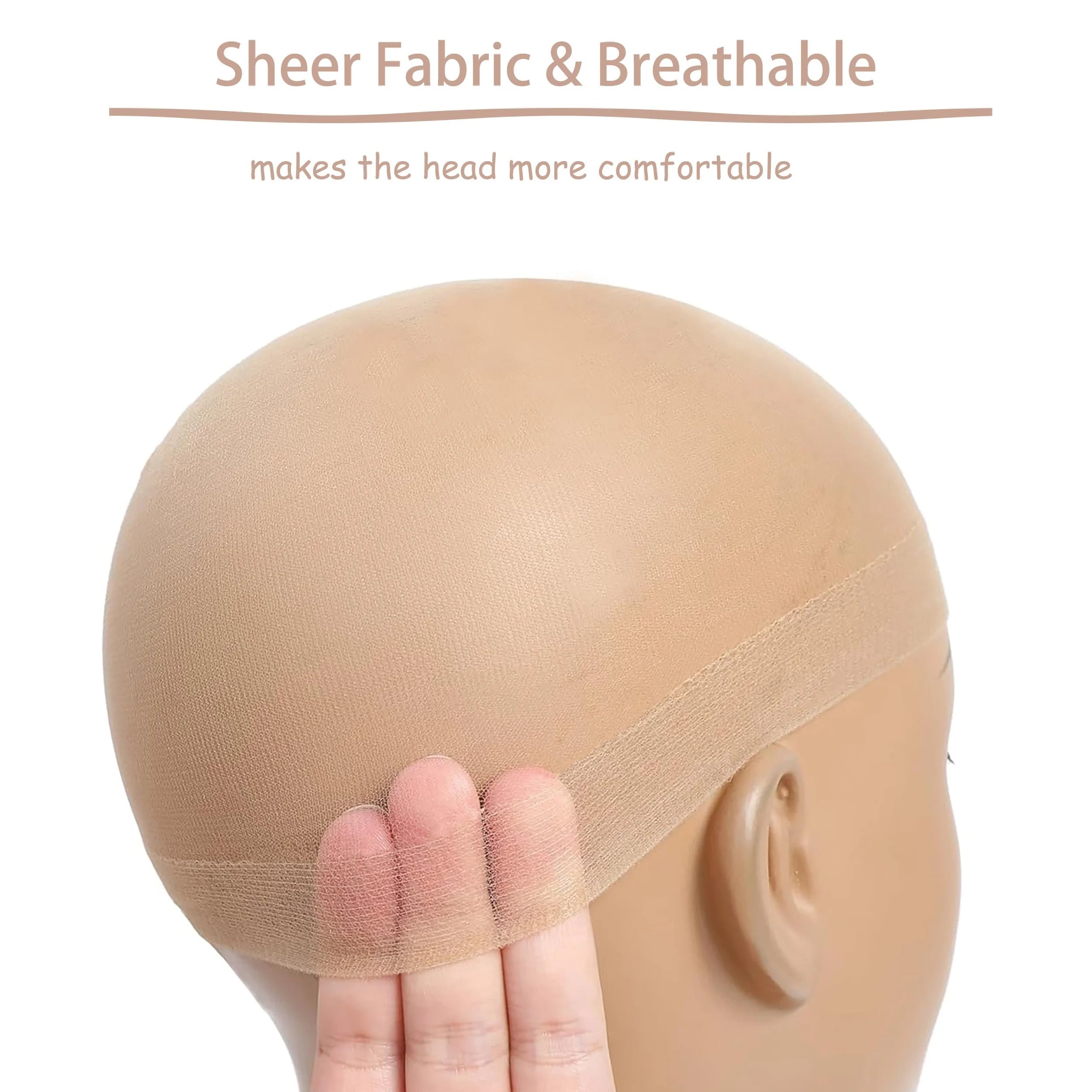 8-Pack Invisible Hair Nets, High-Elasticity Nylon Breathable Nude Hair Caps, Ultra-Thin Transparent Lace for Wigs and Hair Extensions, Essential Tool for Daily Styling and Holiday Updos, Comfortable for All Seasons and Ideal