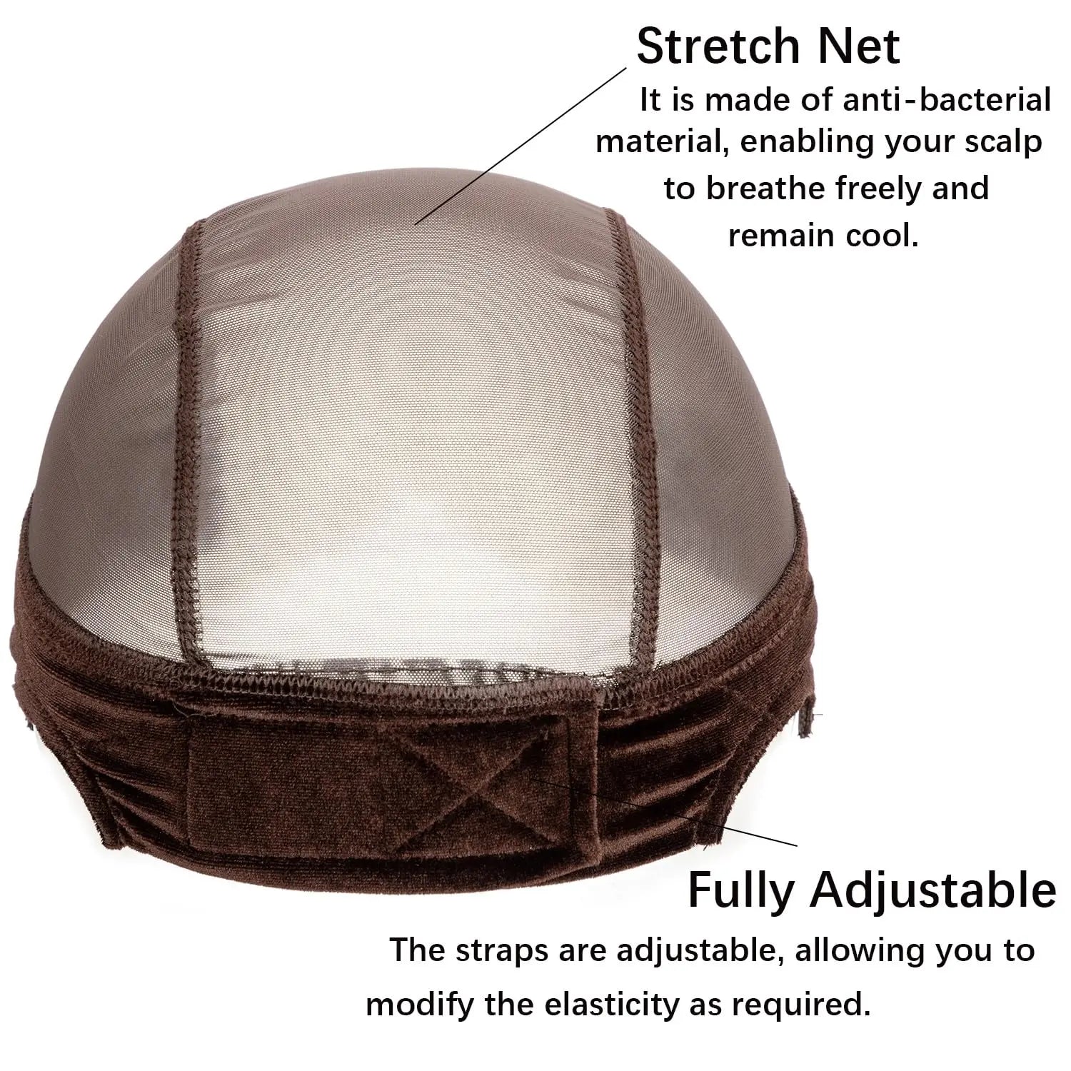Gorro de sujeción para pelucas Lace Wig Grip, banda de sujeción para pelucas de encaje frontal para mantener las pelucas en su sitio, gorro de peluca ajustable con banda de sujeción antideslizante