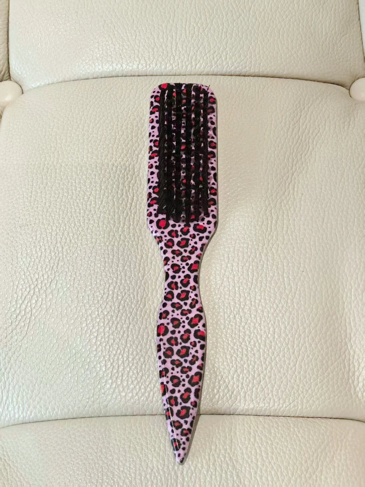 4PCS Leopard Print Hair Brush Set, Detangling Brush, Slick Back Hair Brush & Edge Comb, Hair Styling Accessories for Women