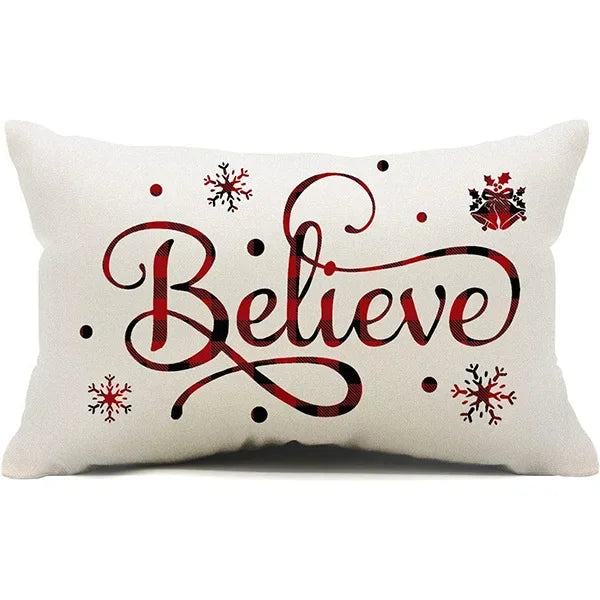 Christmas Linen Pillowcase – Cozy, Festive & Double-Sided Design