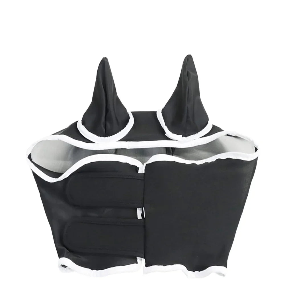 Masque anti-mouches pour chevaux, design 3D, ergonomique, protection oculaire pour animaux de compagnie, anti-moustiques, demi-masque en maille, protection contre les mouches
