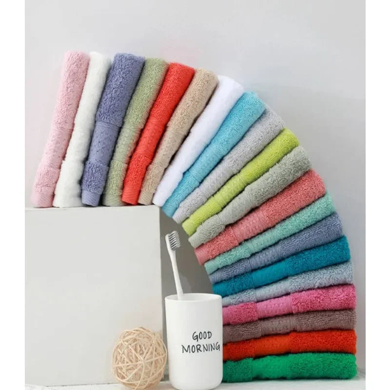 20 Colors Handkerchief Towels High Quality Cotton Small Towel Solid Color Soft Thick 34*34cm for Adults Kids Hand Towels toalhas