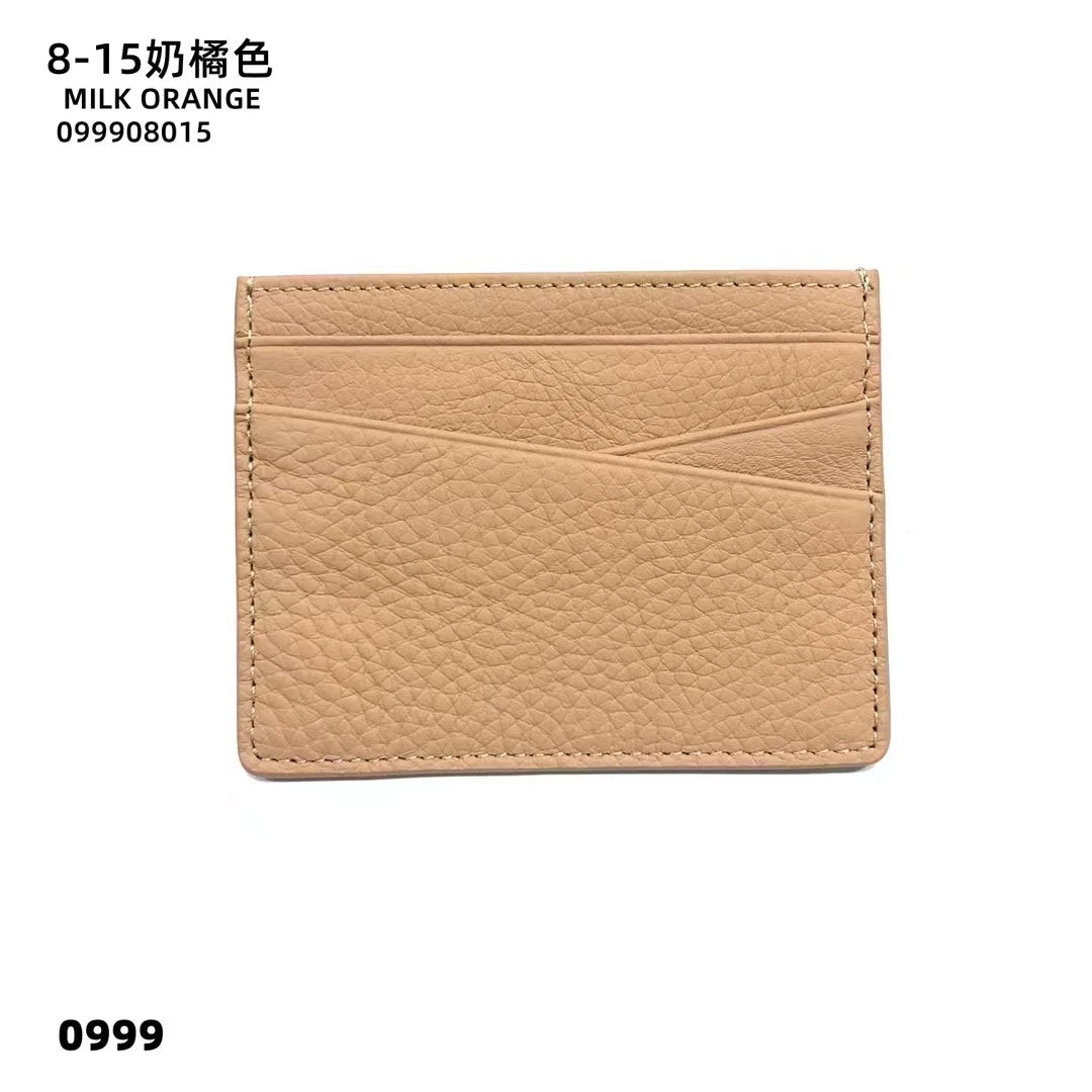 Tarjetero de lujo 100% cuero genuino para negocios, hombres, identificación, estuche para tarjetas de crédito, moda, regalo para mujeres, mini cartera delgada
