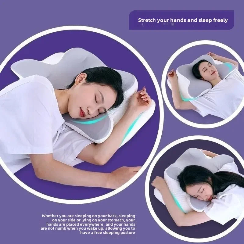 Cervical Pillow Protects Cervical Slow Resilience Memory Cotton Correction Humpback Rich Bag Special Non Collapse Pillow Core