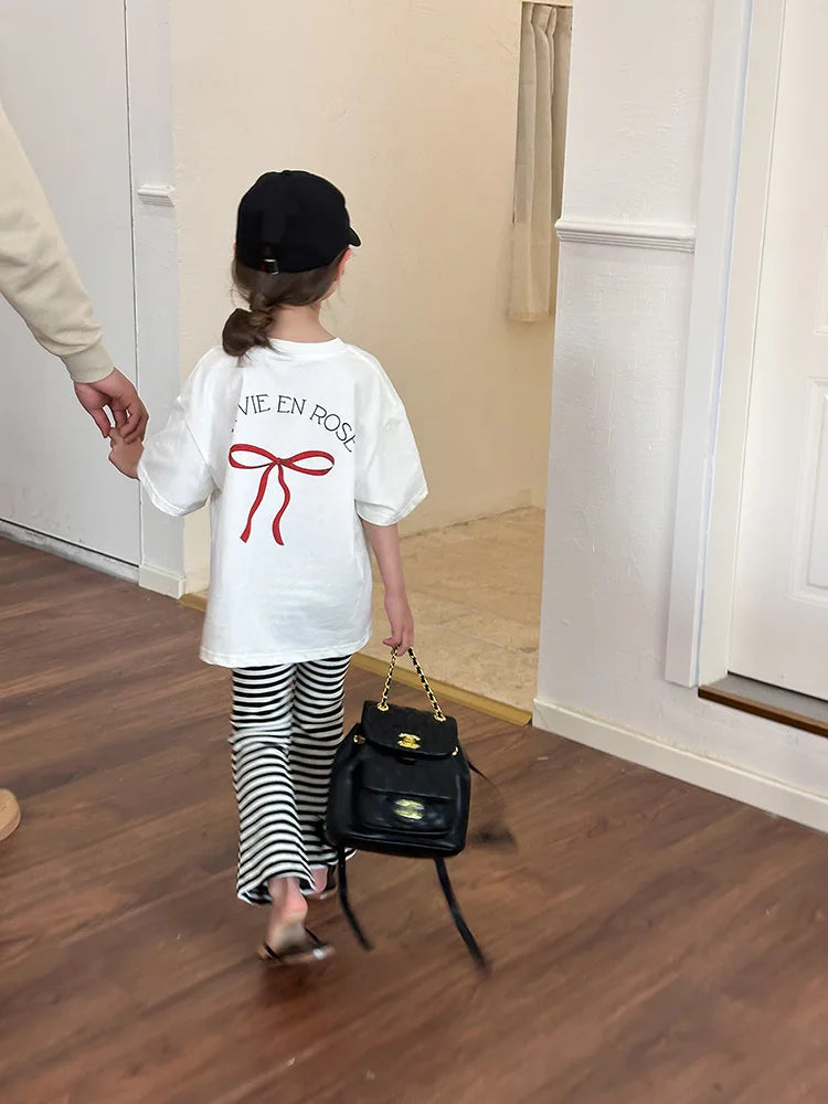 Ropa Infantil Niña Niños Camiseta de Manga Corta Ropa de Niña Verano Tops Ropa de Niños Ropa de Niño Ropa De Niña Ropa De Niño