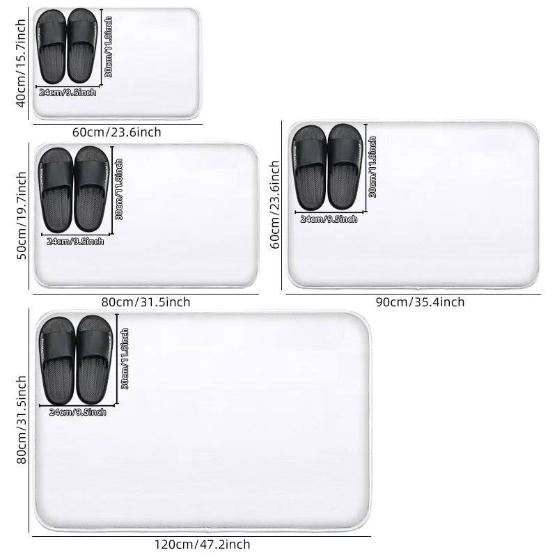Drip blood element door mat, bedroom anti slip foot mat, shower room small carpet, absorbent foot mat, machine washable