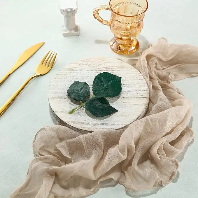 Servilletas arrugadas de 6 piezas Servilletas de algodón suave Servilletas decorativas de tela para bodas, fiestas, uso diario familiar