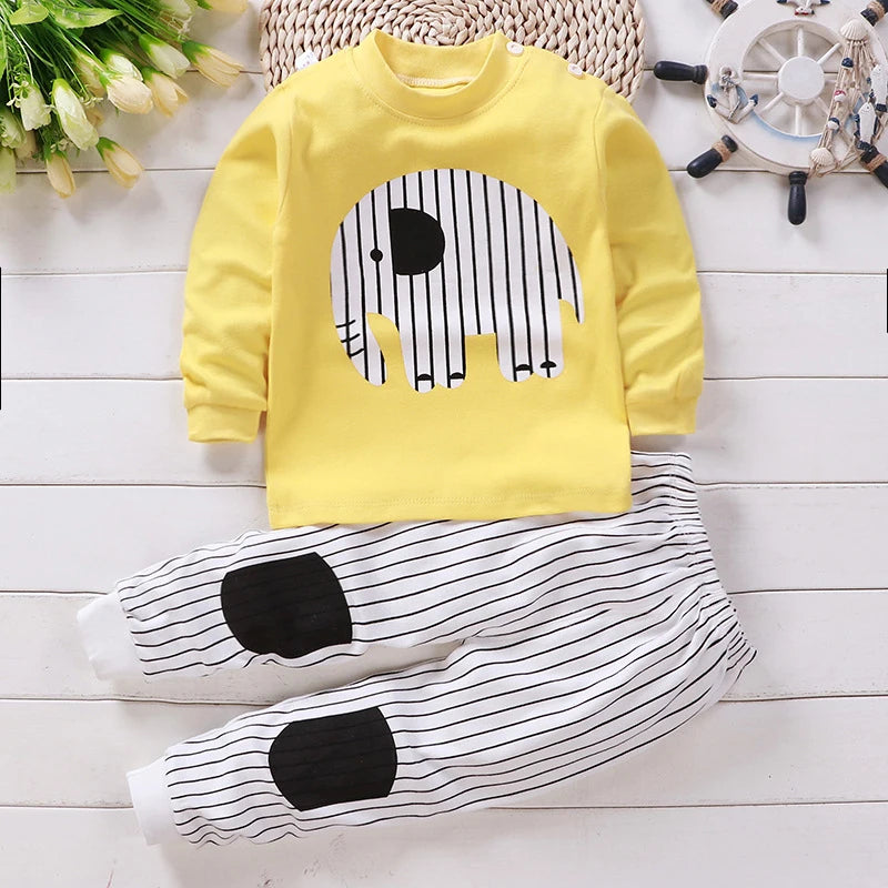 Ropa para niños Conjuntos infantiles Ropa para niños y niñas Algodón Ropa de otoño e invierno Pantalones Pijamas Ropa interior Regalo de Navidad