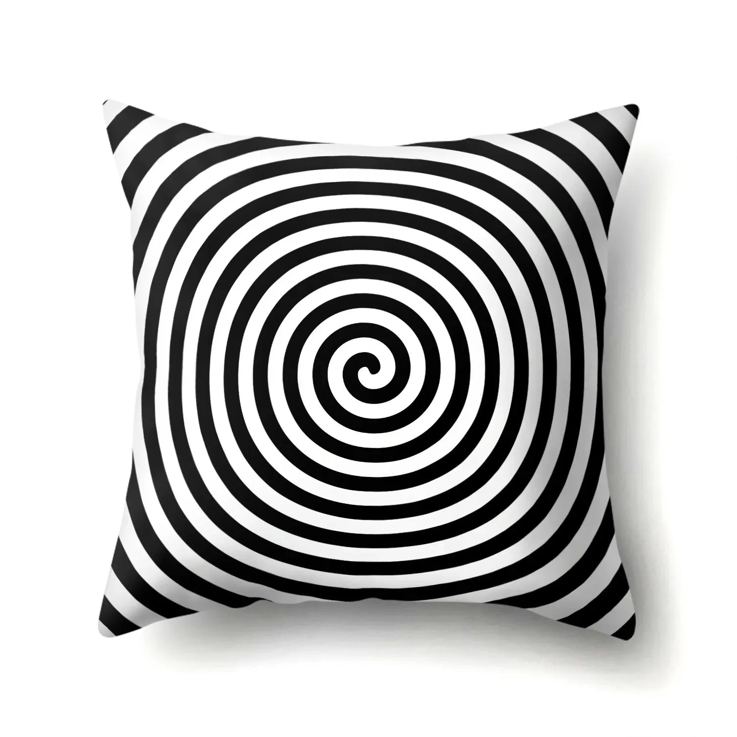 Funda de Almohada Abstracta Retorcida en Blanco y Negro Funda de Almohada Geométrica de Moda para Sofá de Sala de Estar o Dormitorio