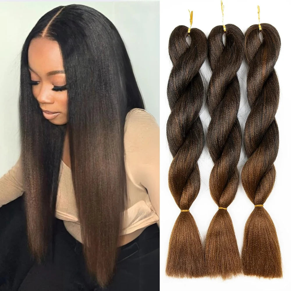 Kinky straight Vixen Crochet Bundles crochet hair 26inch 1/2/3packs Yaki Premium Synthetic Fibers for black women Hair Extension