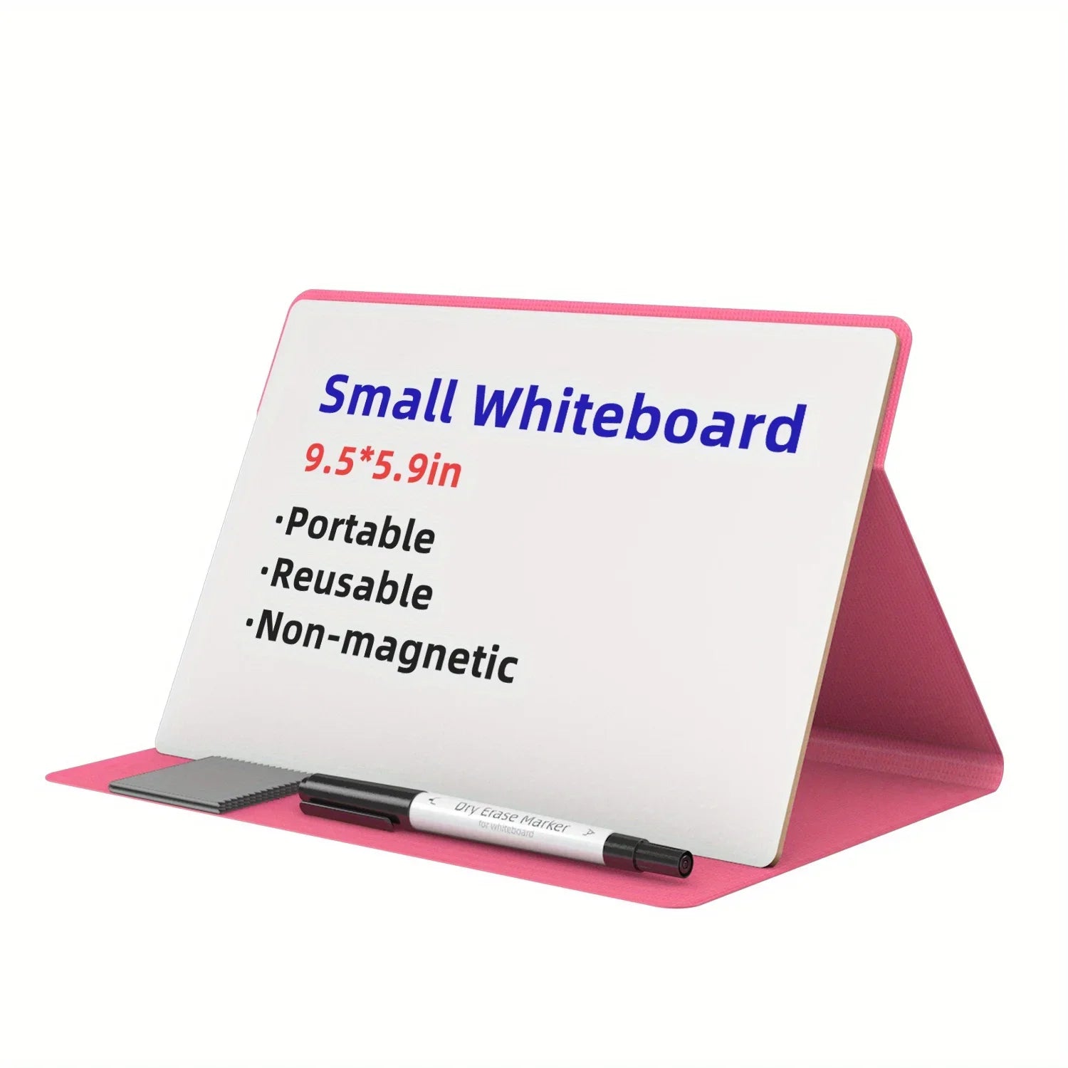 Desktop Easel Whiteboard Dry Erase Whiteboard - Portable Mini Stand Whiteboard Message Board Display Combination Black board